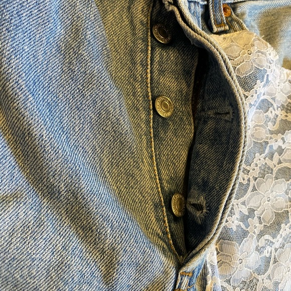 Levi Strauss | Vintage Lace Cutoff Shorts - Picture 2 of 6